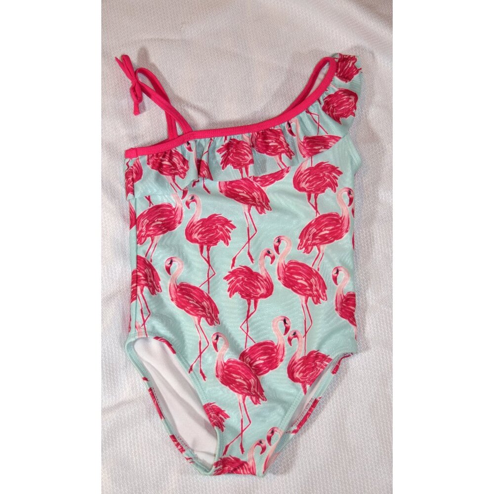 Gymboree Pink Flamingo Swimsuit size XS (4)
